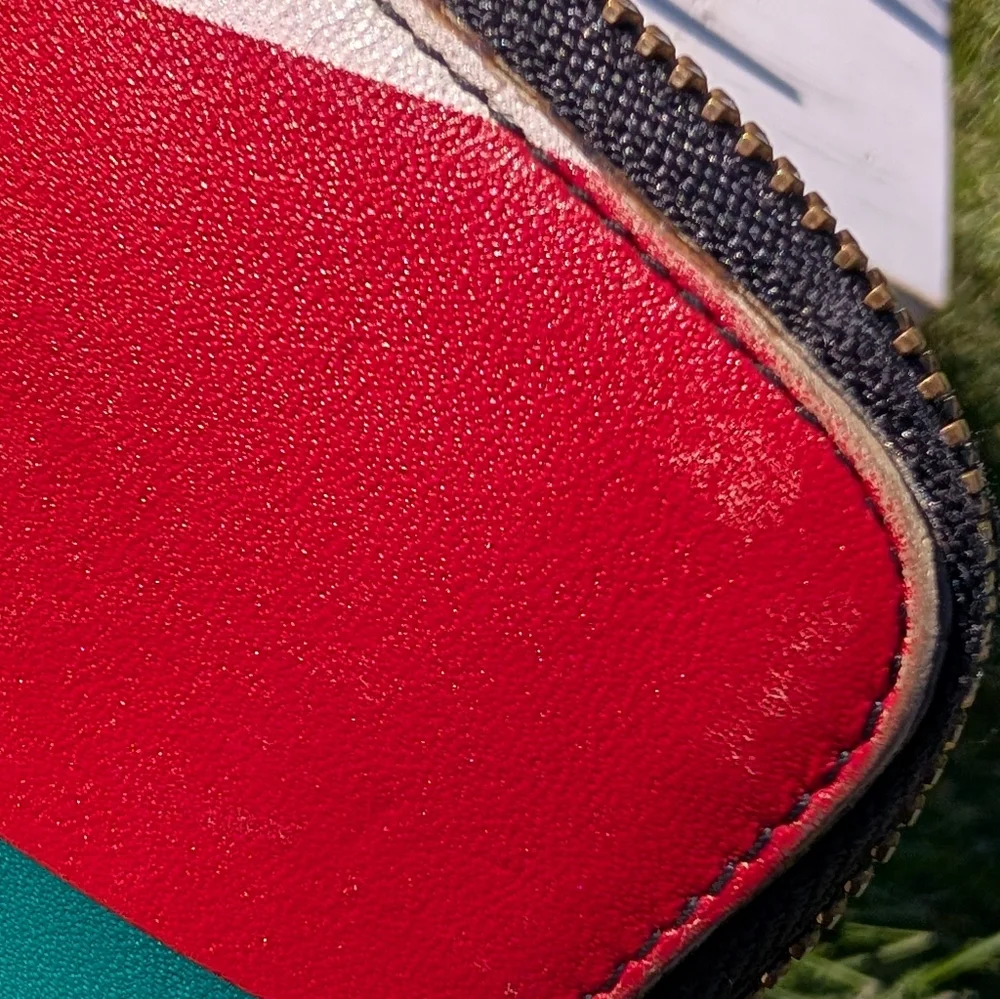 Loewe Zip-Around Compact Wallet Multicolor Crocodile Logo - GUC! - Picture 12 of 16